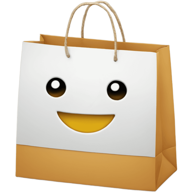 chat bubble with a shopping bag emoji