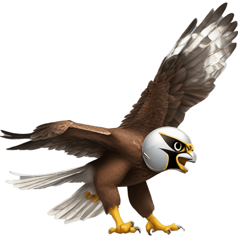 Falcon plays football  emoji