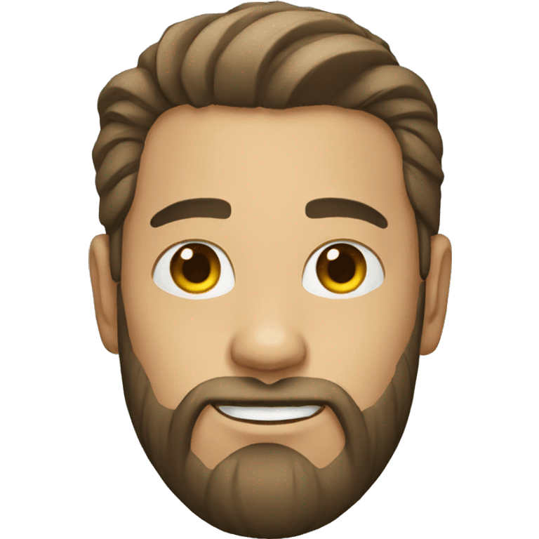 Man with beard and pony tail emoji