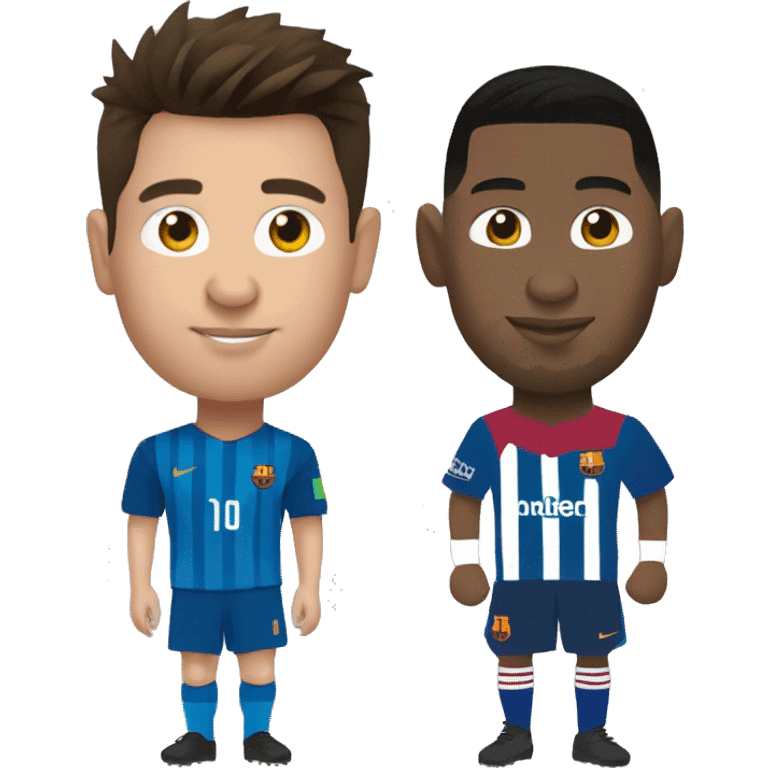 Ronaldo with messi emoji