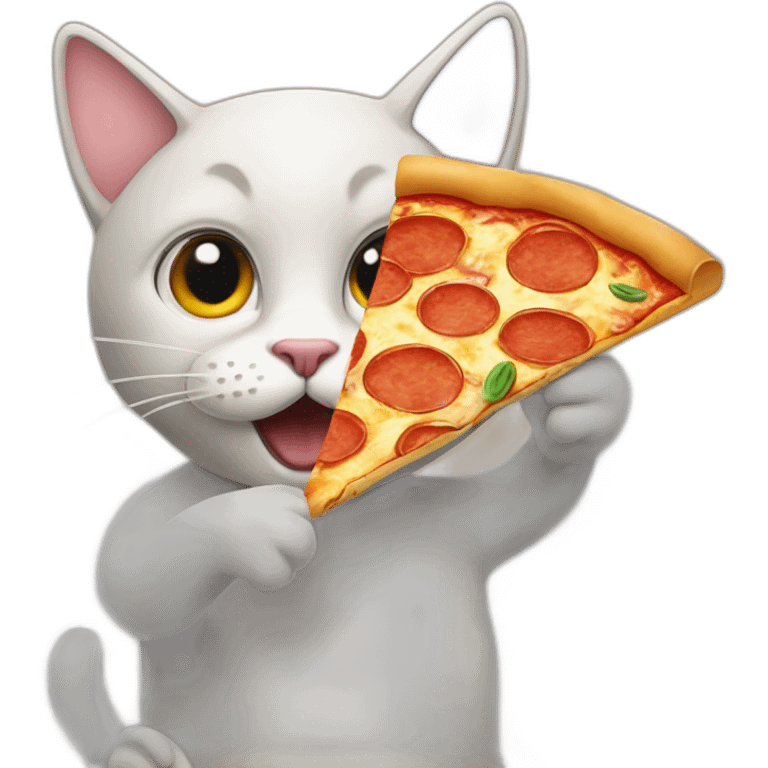 cat eat pizza emoji