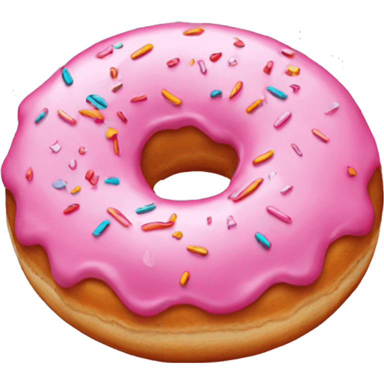 Pink donut with sprinkles  emoji