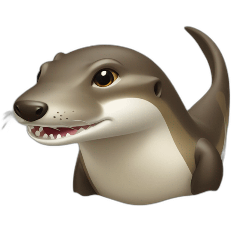 Loutre sur requin emoji