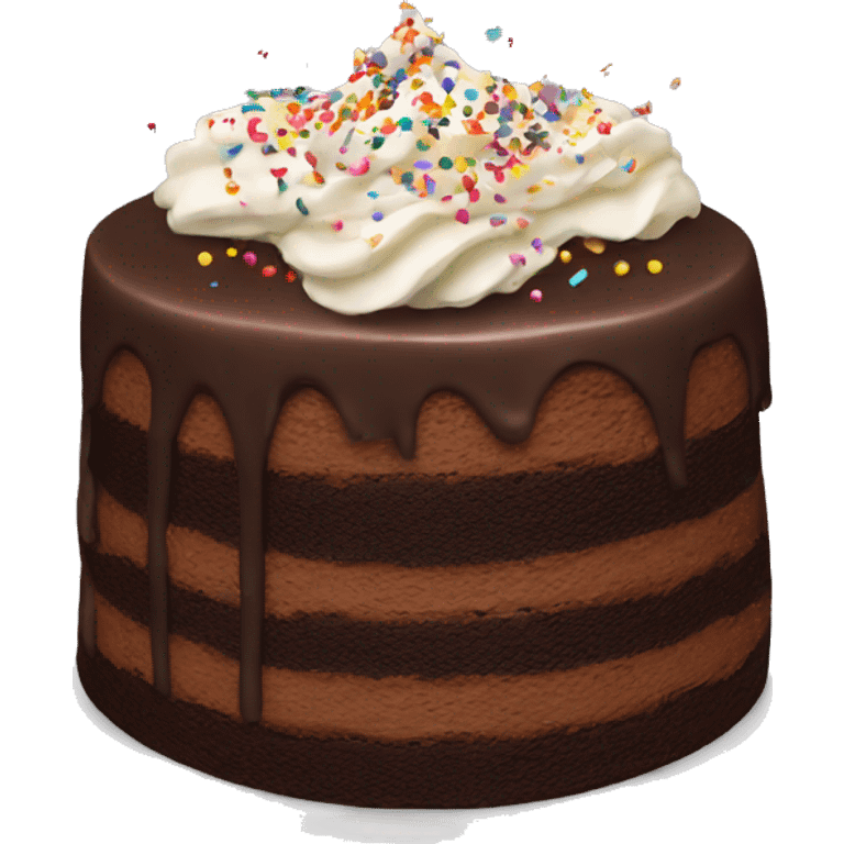 Chocolate cake with sprinkles  emoji