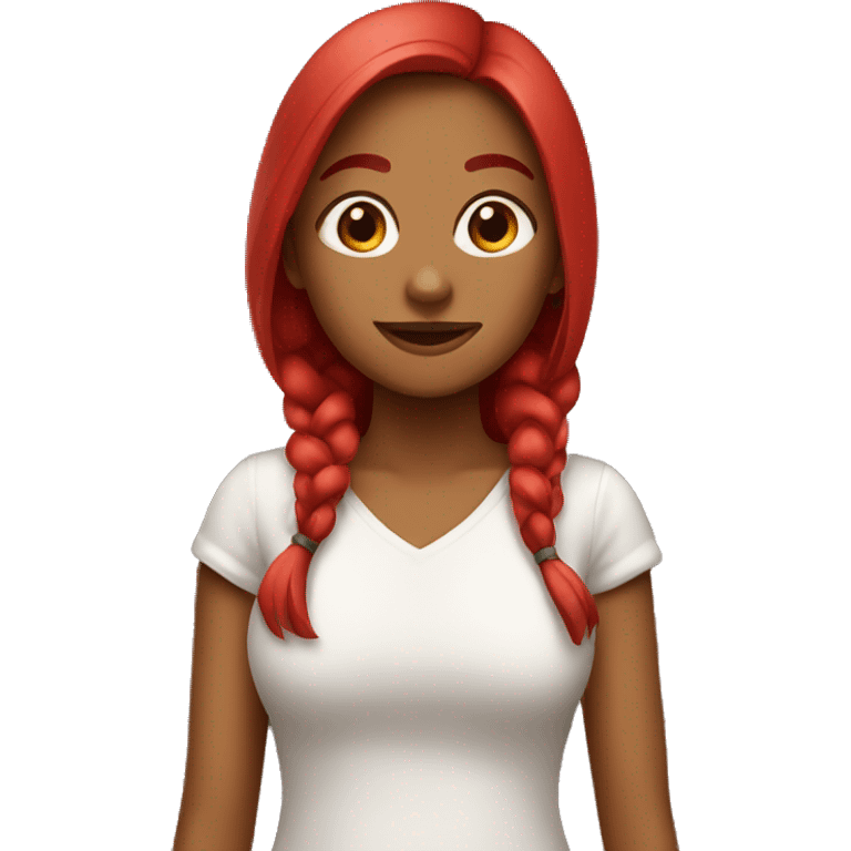 girl with smooth red tail emoji