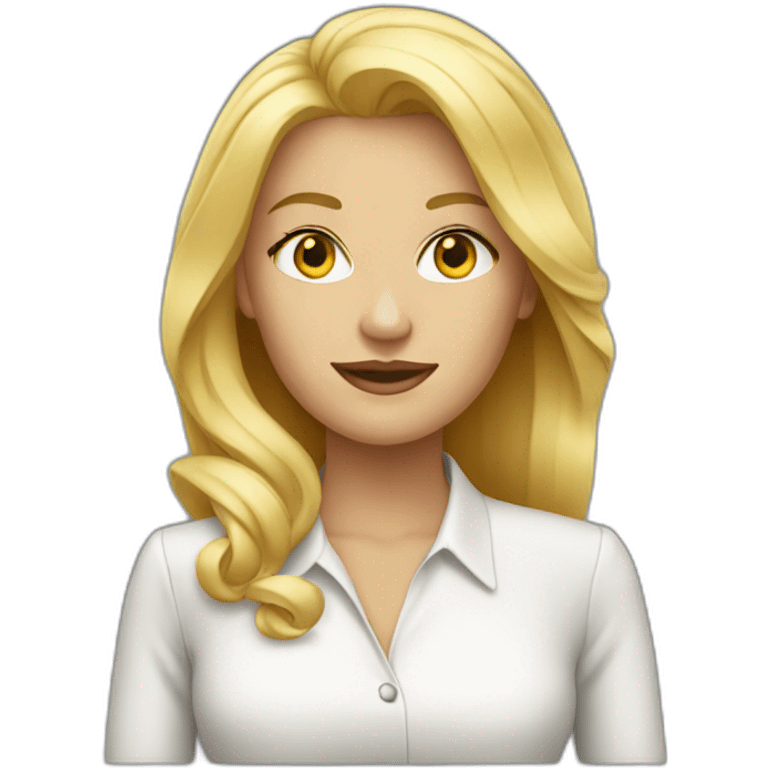 blond lady boss  emoji