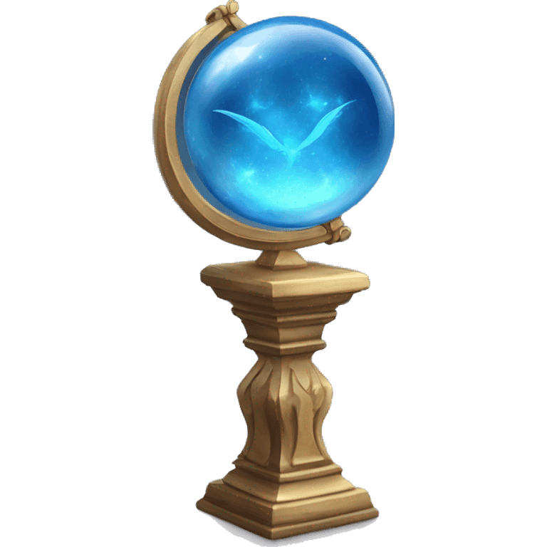 blue sphere orb intuition magical wings dreams emoji