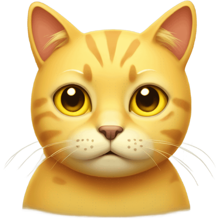 Sad yellow cat emoji