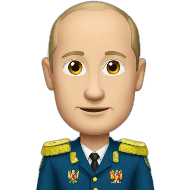 Putin with the Ukrainian flag emoji