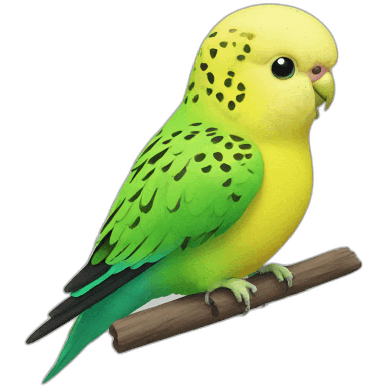 Green and yellow budgie emoji