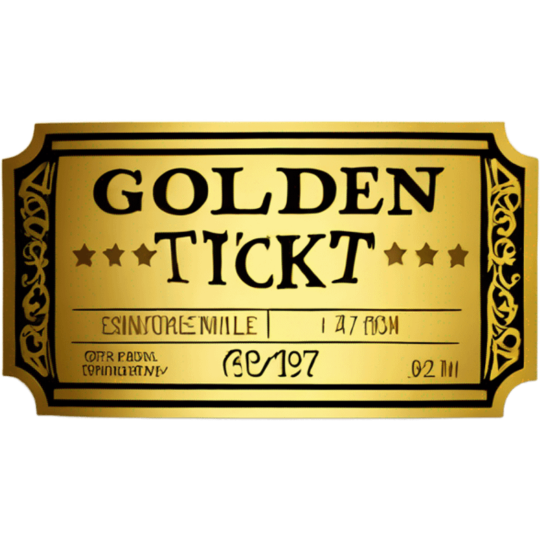 Golden ticket  emoji