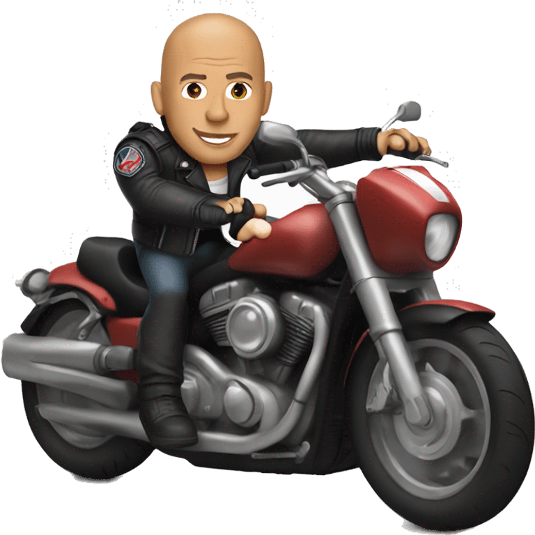 Vin Diesel riding motorcycle emoji