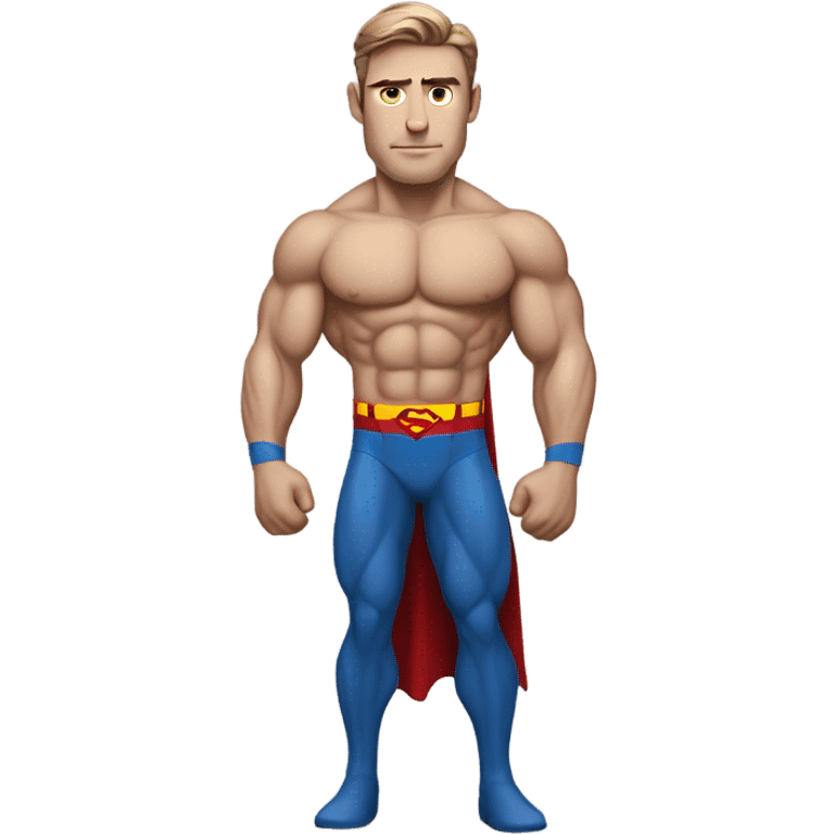 realistic superman with abs white man emoji