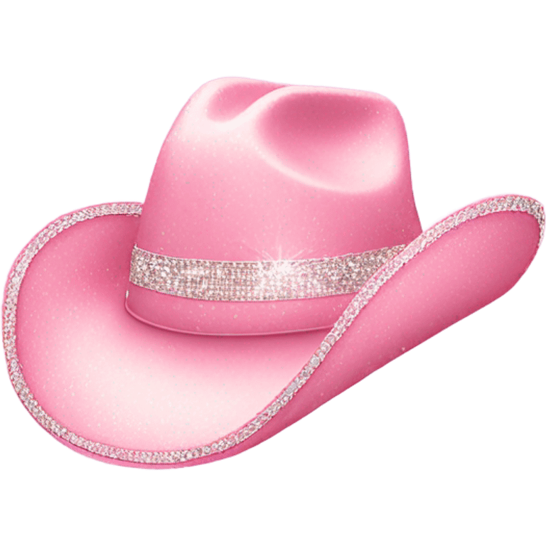 light pink cowgirl hat with sparkles without person emoji