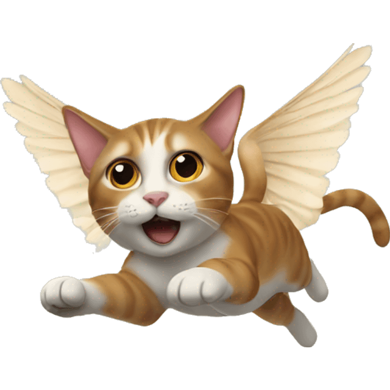 Cat flying  emoji