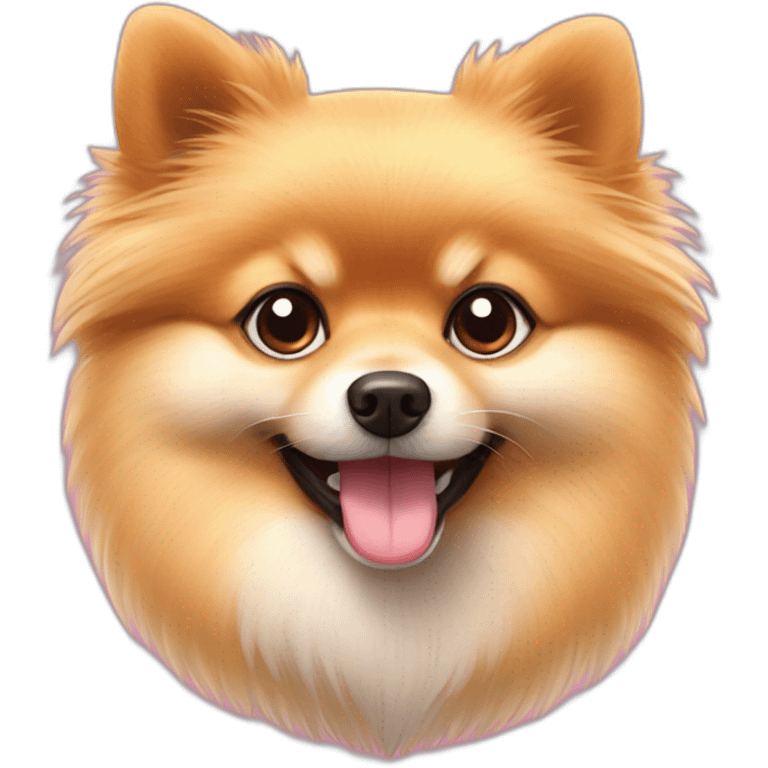 Pomeranian dog full of love emoji