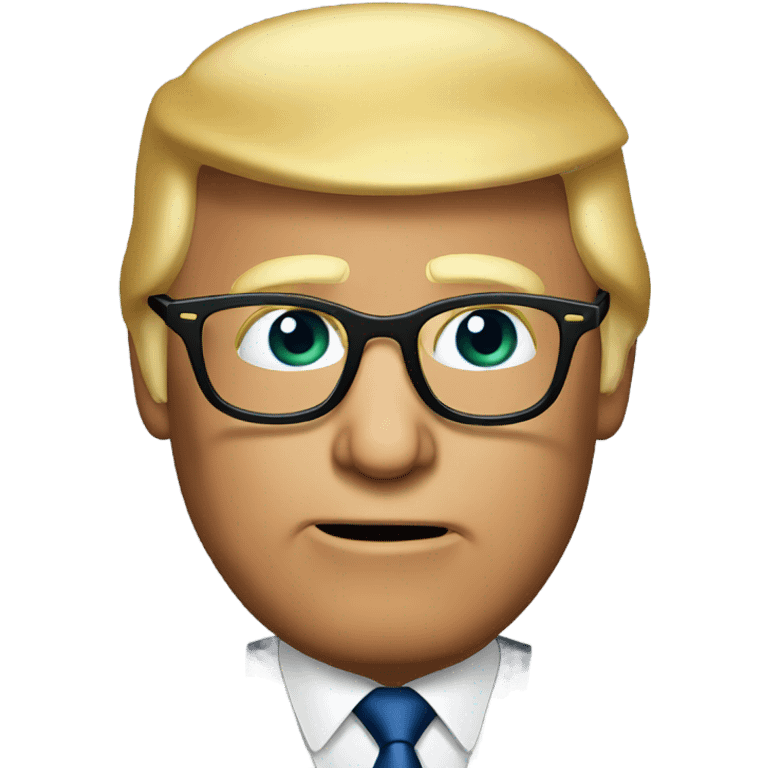 Trump with glasses emoji