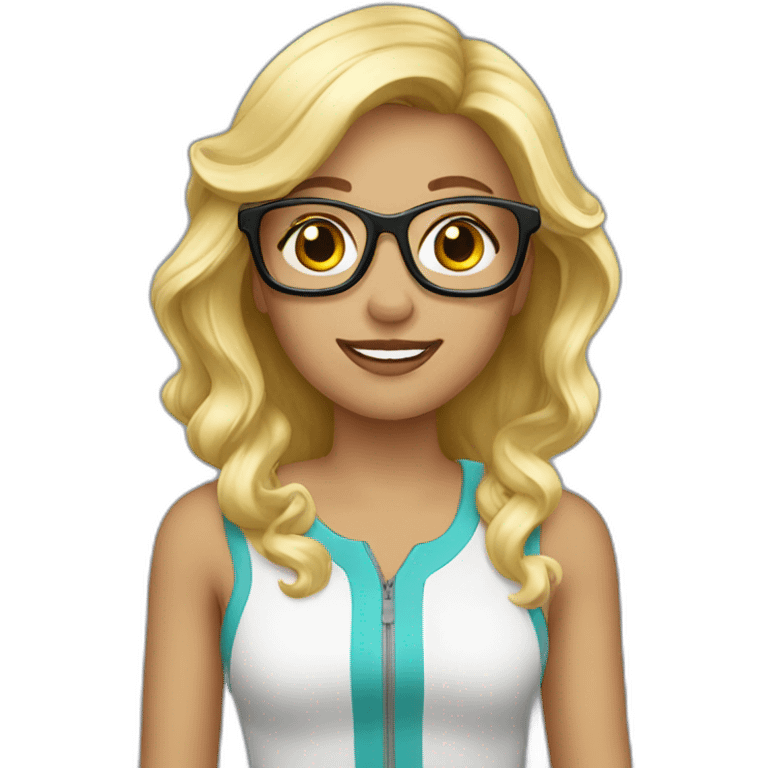 gameuse blonde lunettes emoji