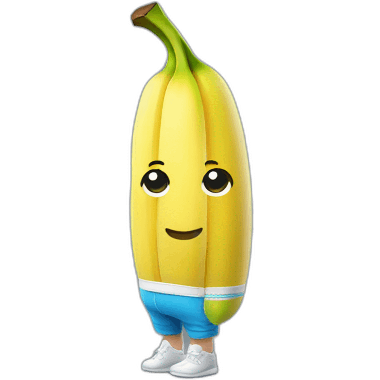 Kawaii banana in sportswear emoji