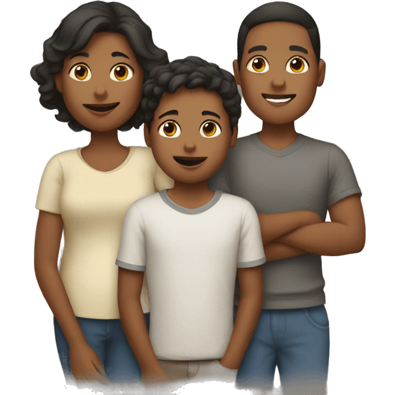 Mom with sons  emoji