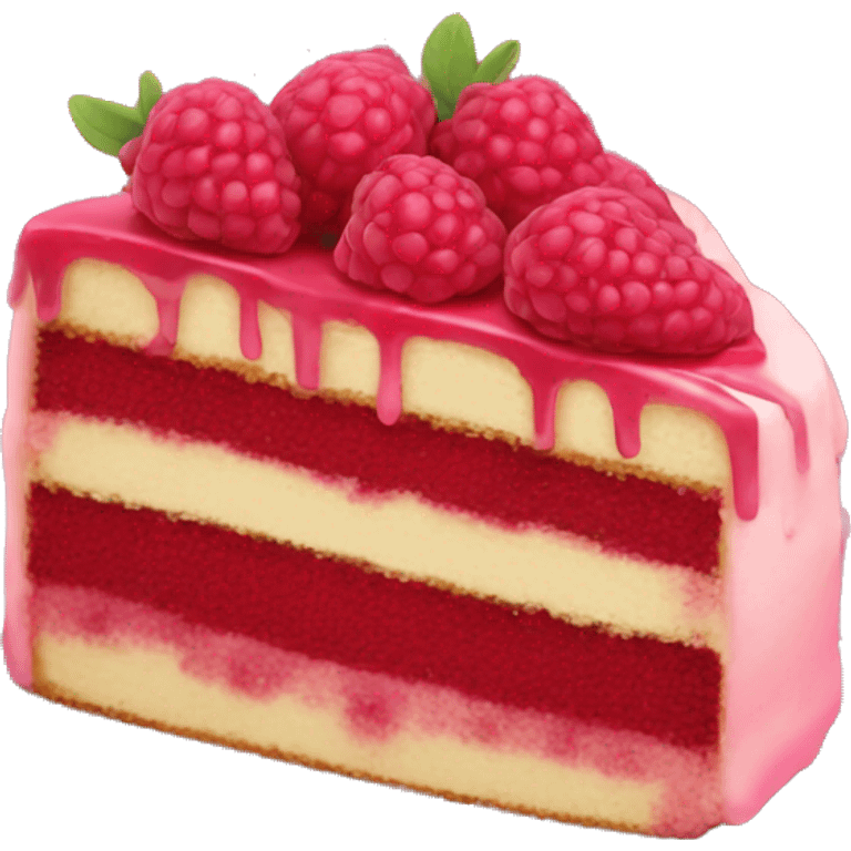 red raspberry cake emoji