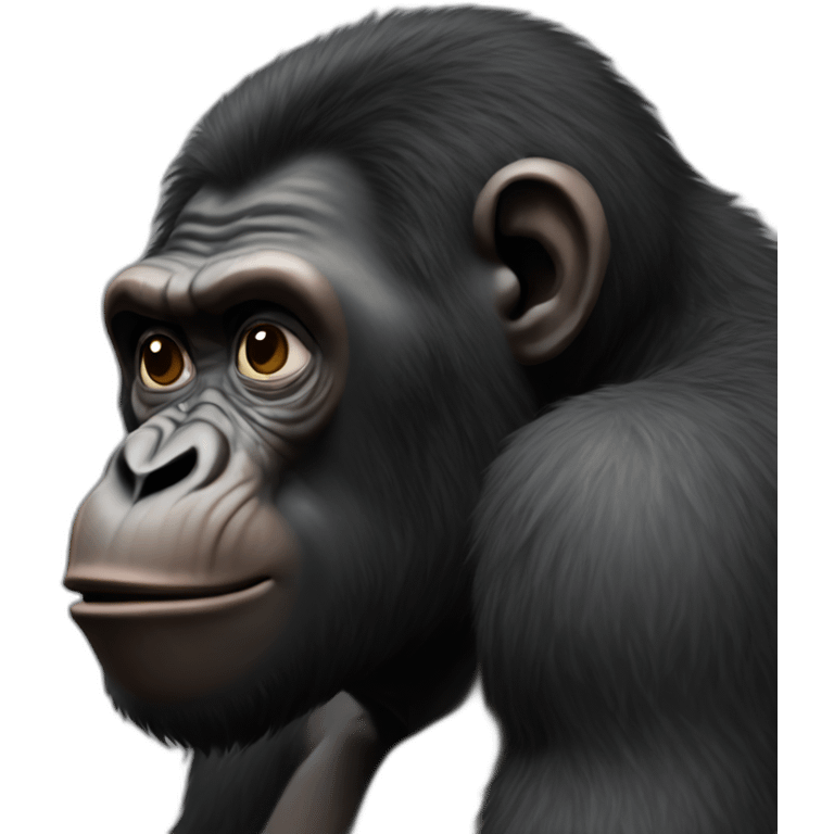 Lazy black ape person person emoji