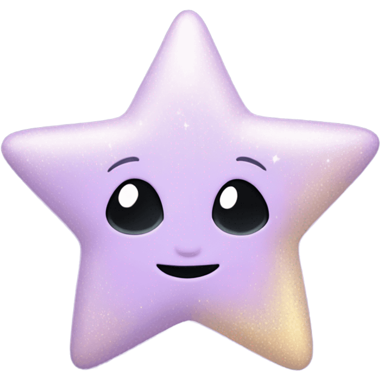 Pastel lilac sparkly stars emoji