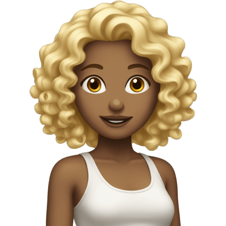 blond curly girl emoji