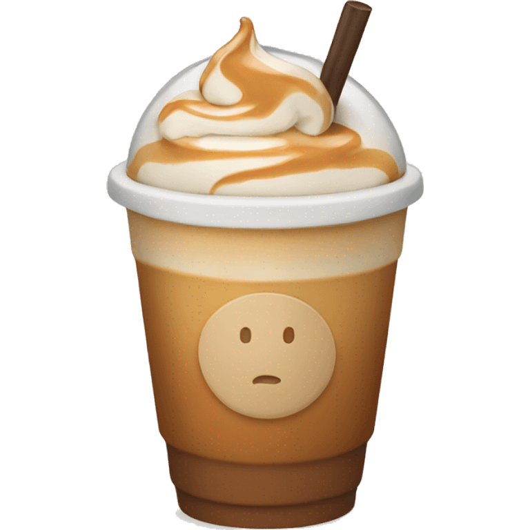 Caramel ice latte emoji