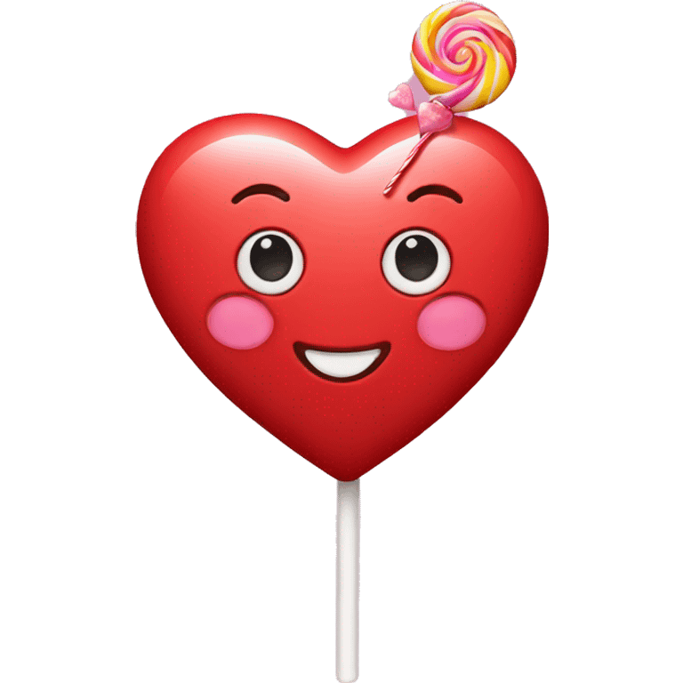 heart lollipop with candies  emoji