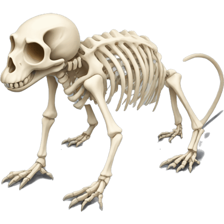 realistic rat skeleton  emoji