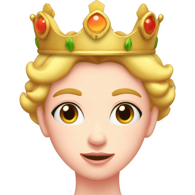 head of princess peach has crown on head emoji