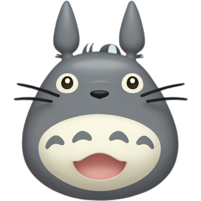 Totoro head smile emoji