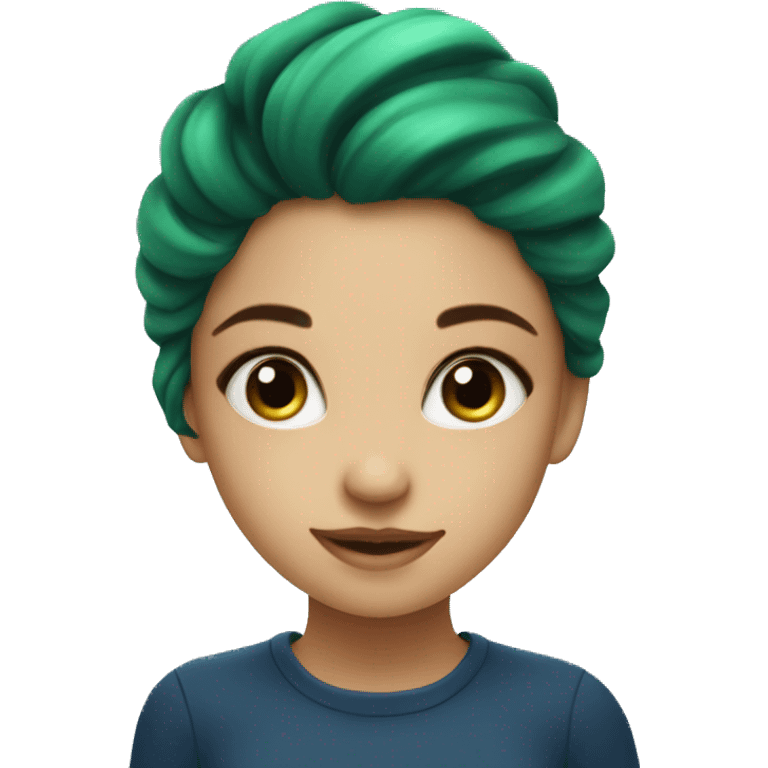 Cute spirulina girl  emoji