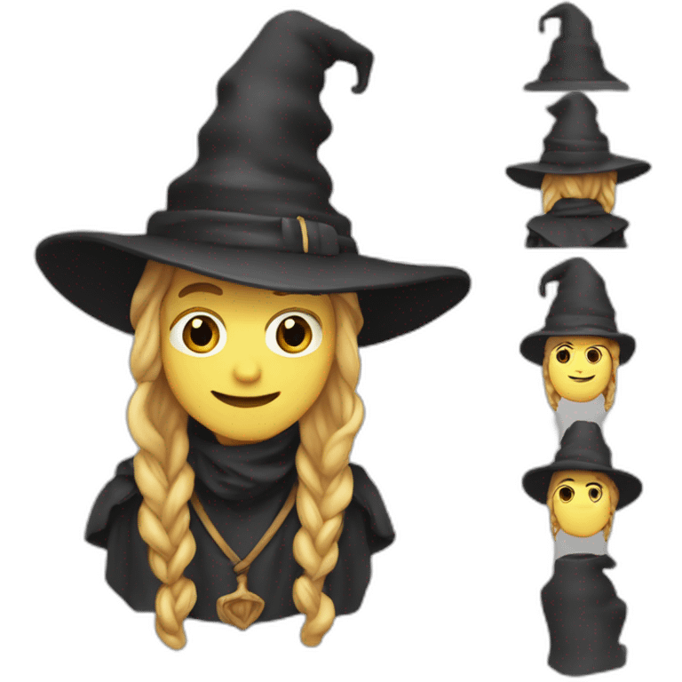 sorcier qui dit bonjour de la main emoji