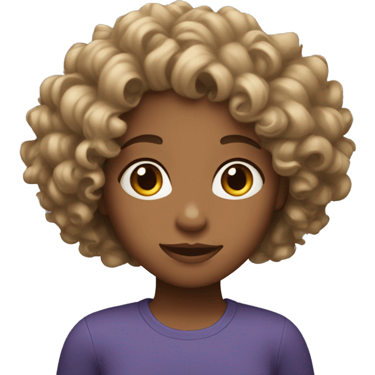 Girl with curly hair emoji