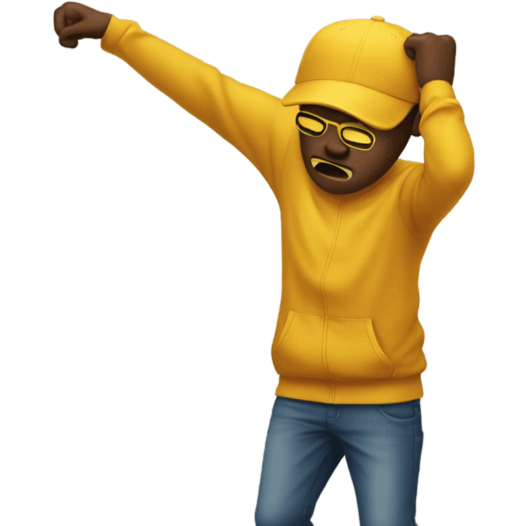 a person dabbing  emoji