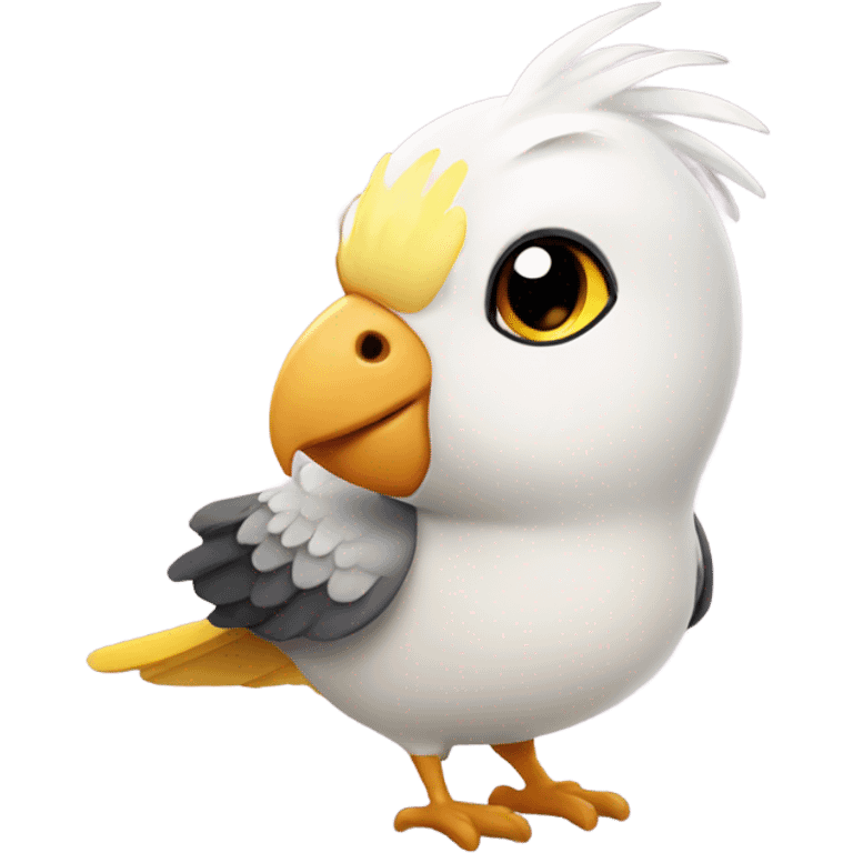 cockatiel in love emoji