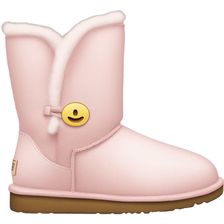 highly detailed light pink ugg emoji