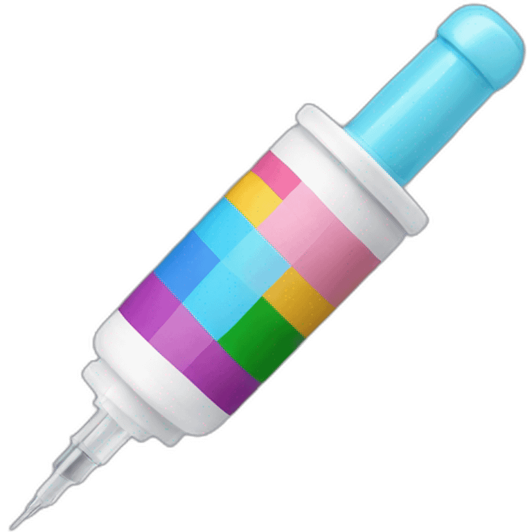 trans flag syringe emoji