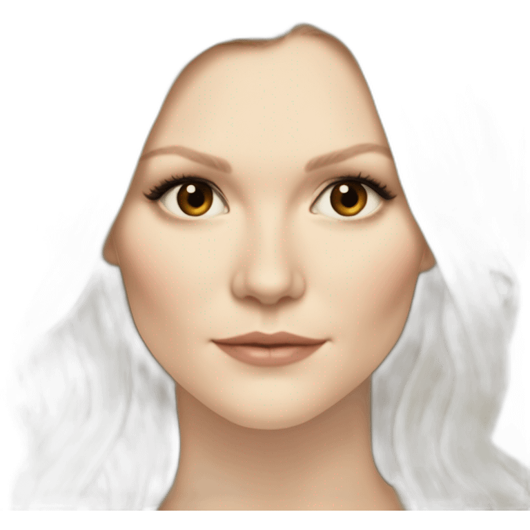 Kirsten dunst cabello largo castaño ojos marrones emoji