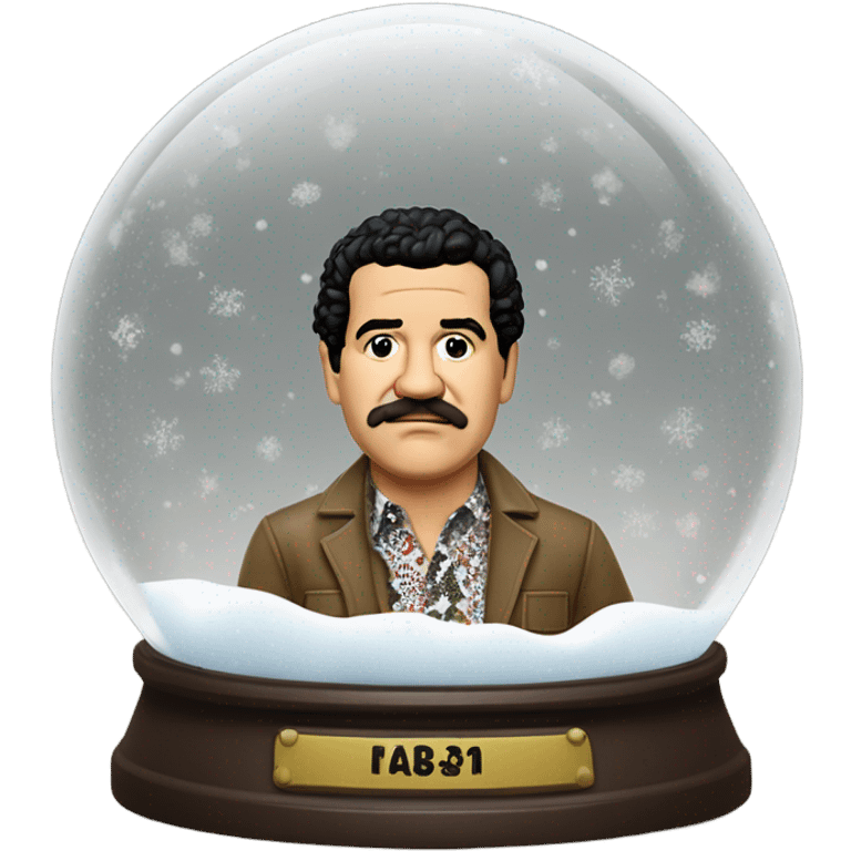 pablo escobar in snowing ball emoji