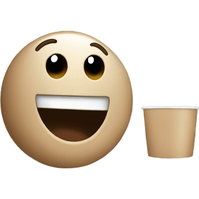 Coffee laughing while driving emoji