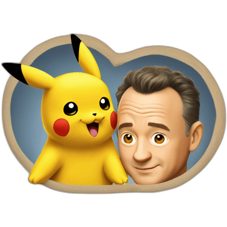 tom hanks hugs pikachu emoji