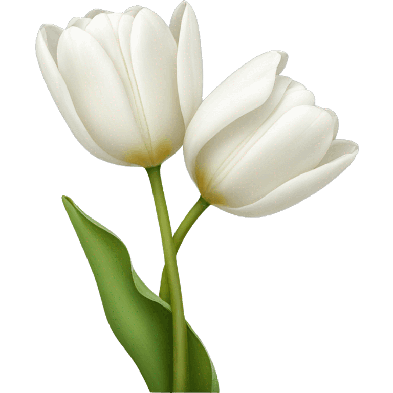 White Tulips with stem emoji