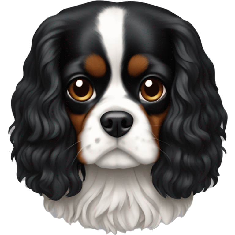 Black-king-charles-cavalier emoji