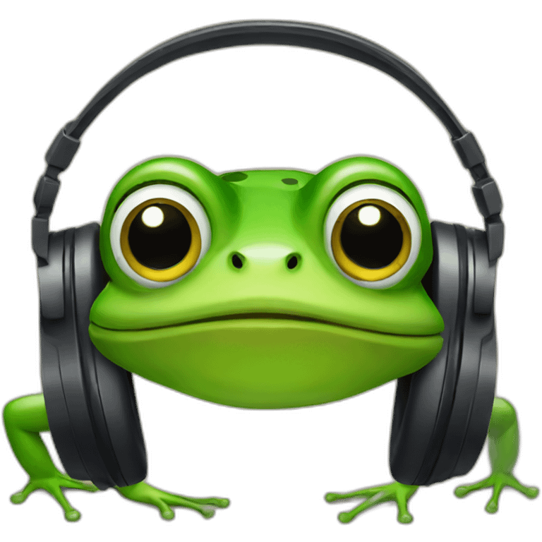 frog with headphones emoji