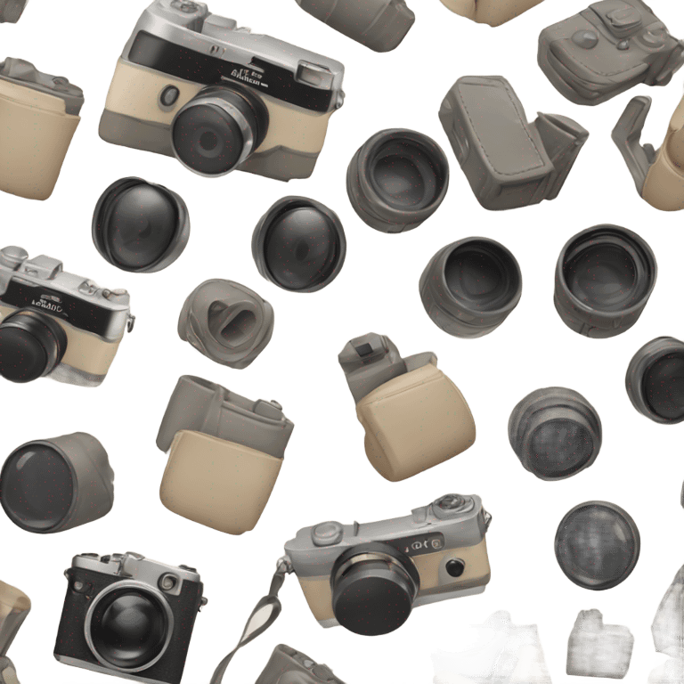 appareil photo fujifilm beige and dark grey  emoji