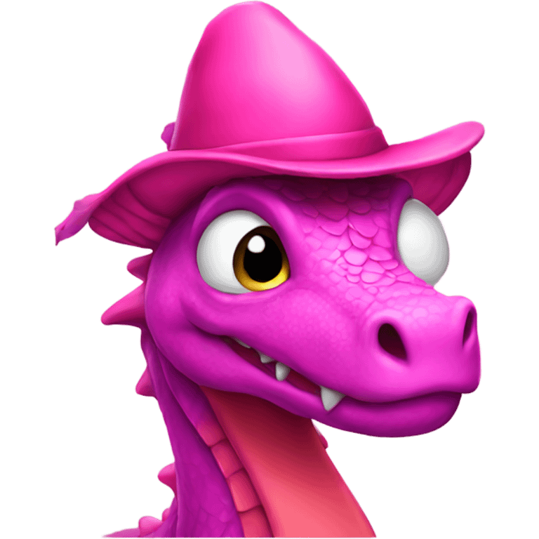 Dragon with pink hat emoji