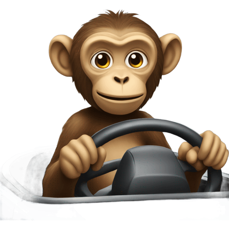 Monkey driving a car  emoji